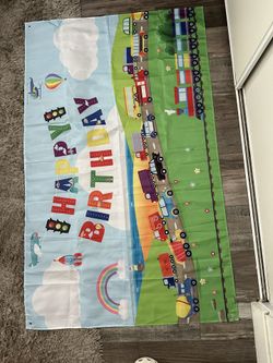 Birthday Banner Cars And Trains