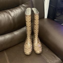 Coach Water Boots Size 7