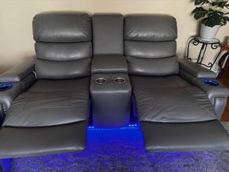 2 GREY COUCHES