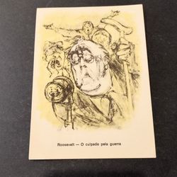 Postcard Roosevelt Blamed For The War