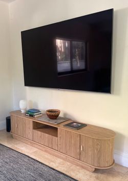 Light wood tv credenza