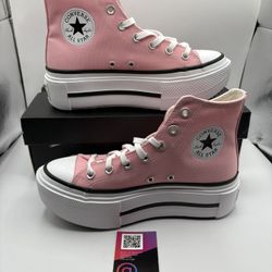 New Converse CTAS Lift Double Stack Hi Platform Shoes Pink Size Mens 5.5 And 6 / Womens 7.5 And 8
