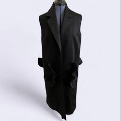 Sleeveless Long Vest Jacket One Size