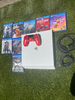 PS4 Pro Glacier White 1 TB Games Included Pre Owned
