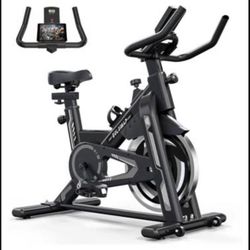 Exercise Bike-Stationary Indoor Cycling Bikes For Home with Ipad Mount &Seat Cushion(Grey)