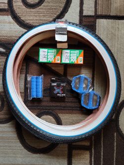 NEW Bicycle Bmx Parts Bundle 24" Blue