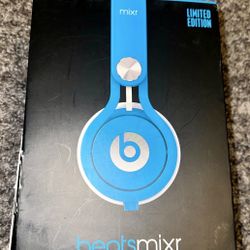 Beats 🎧 Mixr Neon Blue Wired Headphones 