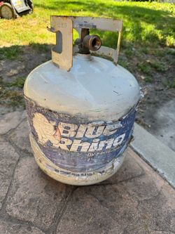 Empty propane tank