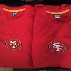 ♥️💛 Brand New 49ers Red And  With/ Logo In Front Men's Jersey Shirt Both Sides Extra Large $25