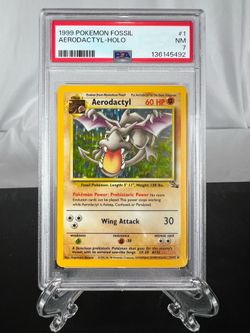 Aerodactyl # 1 Holo Fossil NM 7!! FRESH SLAB!!
