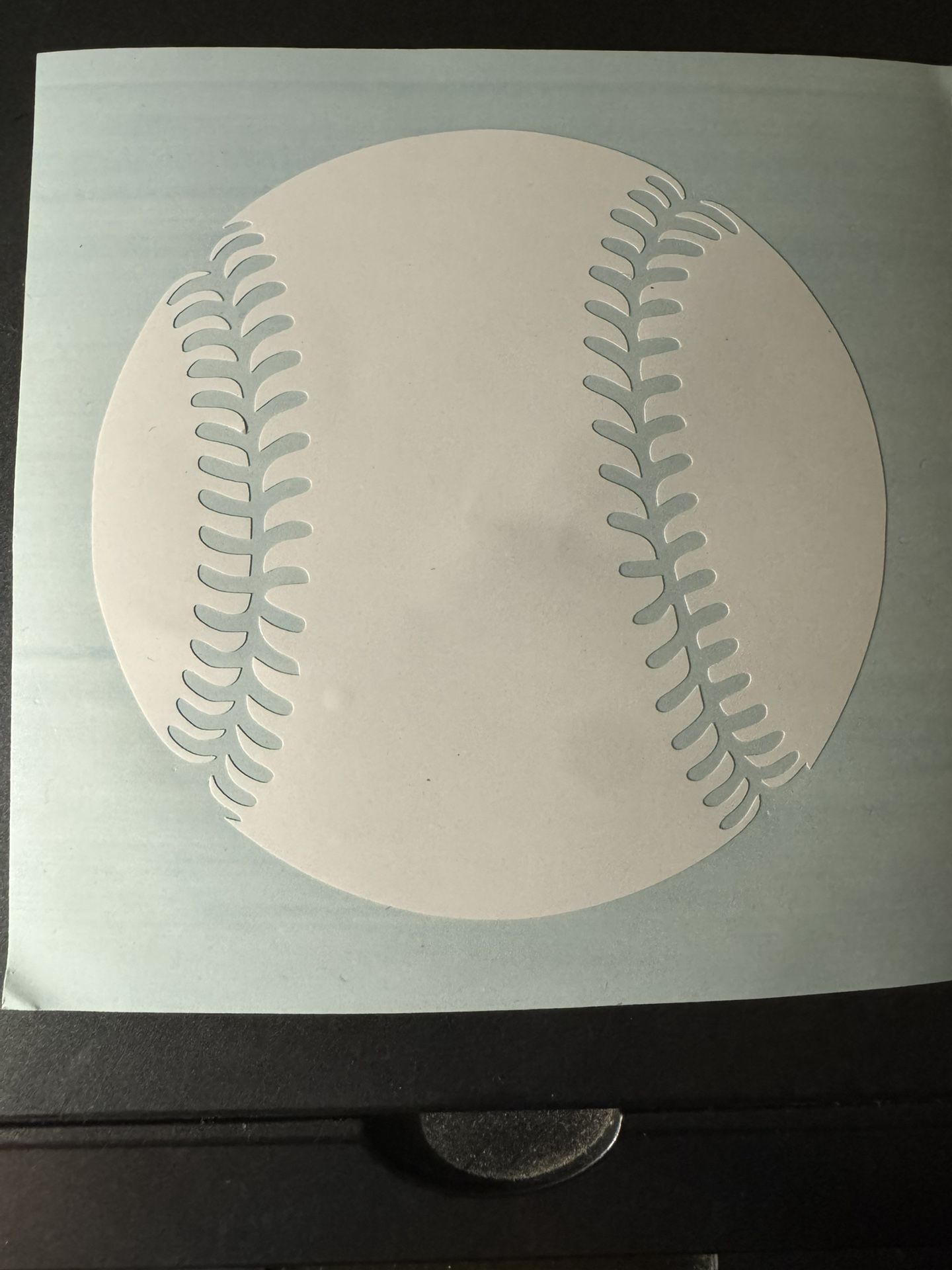 Baseball Softball Stitches White Decal Vinyl 3.5 Mom Dad Los Angeles