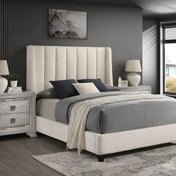 Upholstered Queen Size Bed. $53 Down Payment