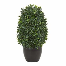 2 artificial plants with vases