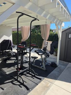 Power Tower Pull-Up and Dip Station