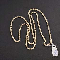 14k Gold Necklace 22 Inch
