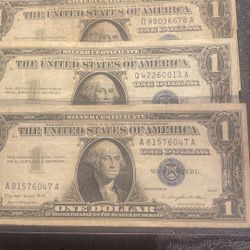 1957 Silver Certificate $1 Notes 