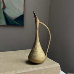 Small Vintage Brass Accent Vase ( H7.5” ) firm on price 