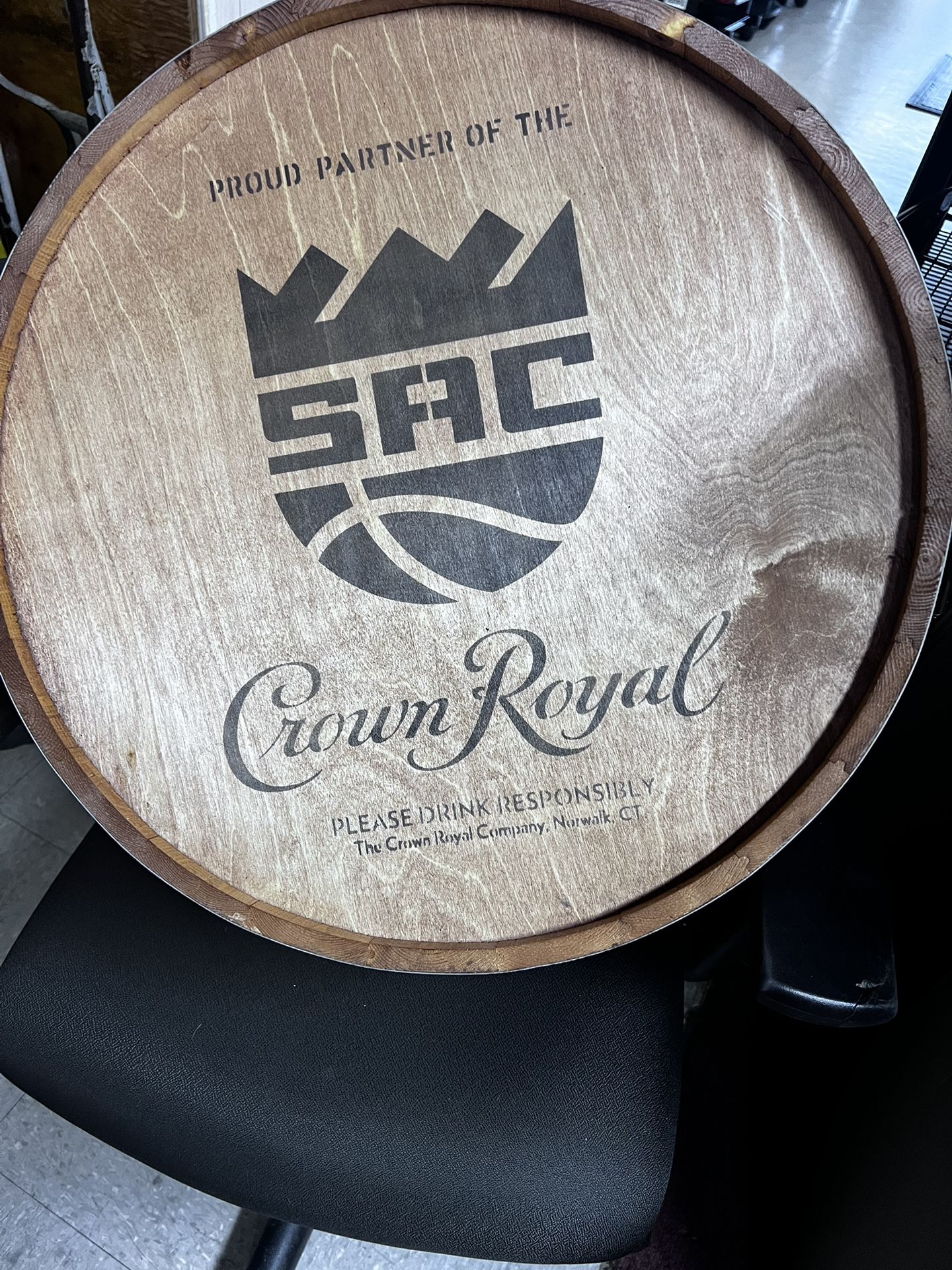 Crown royal Sac Half Barrel Sign