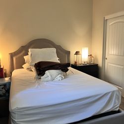 Upholstered Bed frame and Mattress