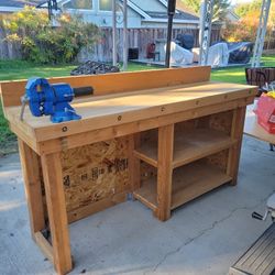 Heavy Duty Workbench And Vise