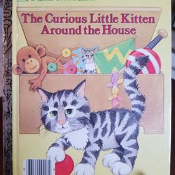 Little Golden Book #206-57 The Curious Little Kitten Around the House 1986