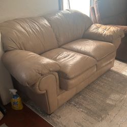 Leather Loveseat