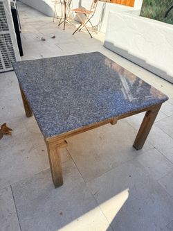 Gray granite coffee table