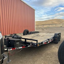 20ft Car Hauler Trailer with winch, straps, ramps, spare