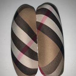 Burberry Sunglasses Hard Case Plaid Tan White Black Red Clamshell