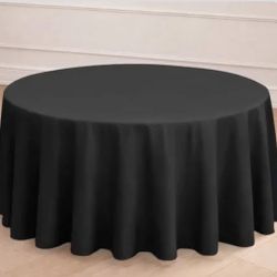 New Black Round Table Cloths