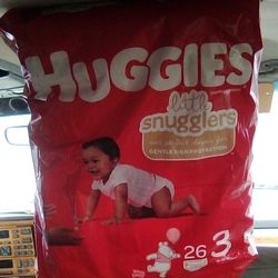 Unopened Huggies Sz.3 QTY#26