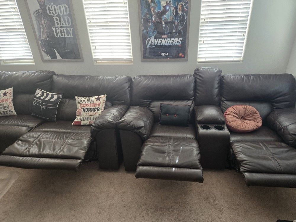Set of Couch Recliners