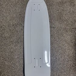 Metal Skateboard Cruiser Deck (Blank White)
