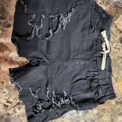 Womens Black Pull On Shorts *New* Sz XL