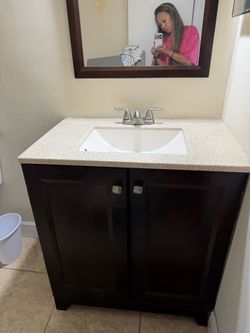 Bathroom Dark Brown Vanity set