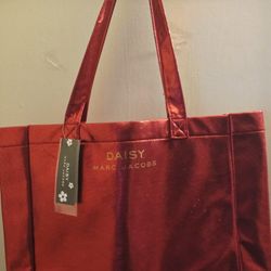 BRAND NEW WITH TAGS  RED SPARKLE  MARC JACOB'S TOTE 