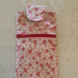 Phone Pouch With Zipper Pocket - Peach, Coral