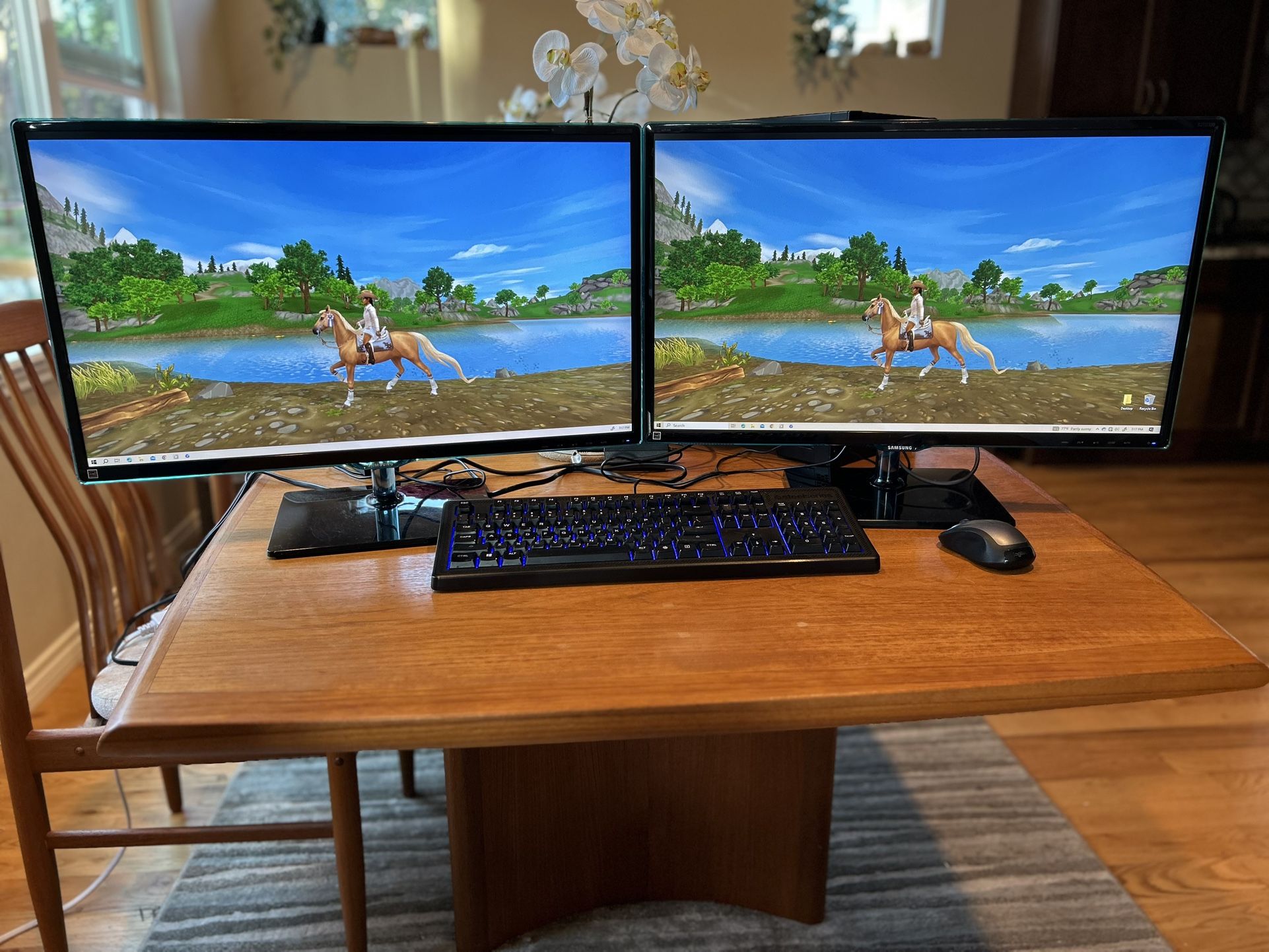 2x LED Monitors - 27” Samsung S27D390H