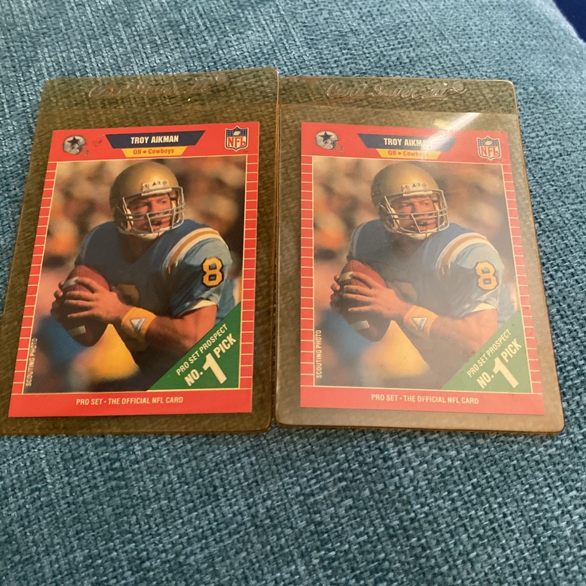2 Troy Aikman Rookie Cards