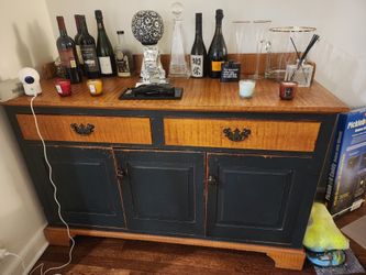 Vintage Two-Tone Wooden Buffet