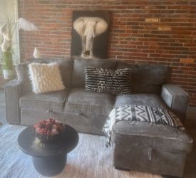 Sofa chaise lounge with ottoman