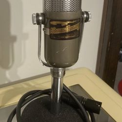 Customized Vintage Calrad Dynamic Microphone Working W/ Desk Stand Please Read!!
