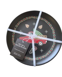 Farmhouse Holiday Appetizer Plate Set