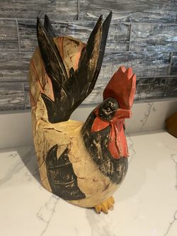 Vintage Wooden Rooster.