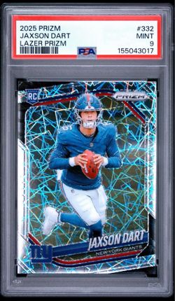 2025 PANINI PRIZM 332 JAXSON DART LAZER PRIZM - PSA 9