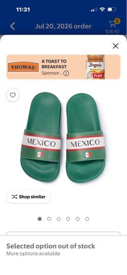 New kids  size 13/1 Mexico Slide Sandals Green