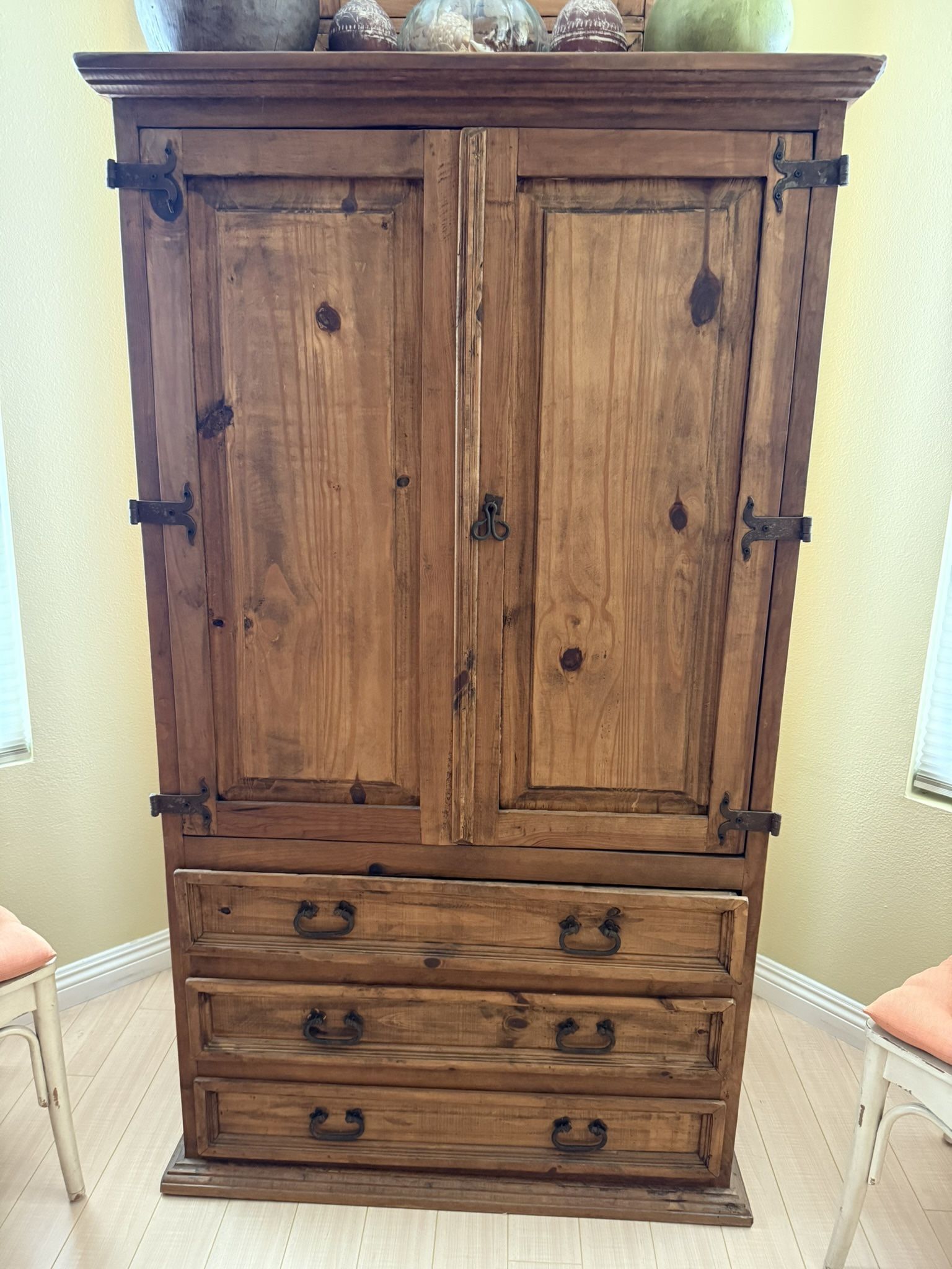 Southwestern Armoire And 32 “ Flat Screen TV