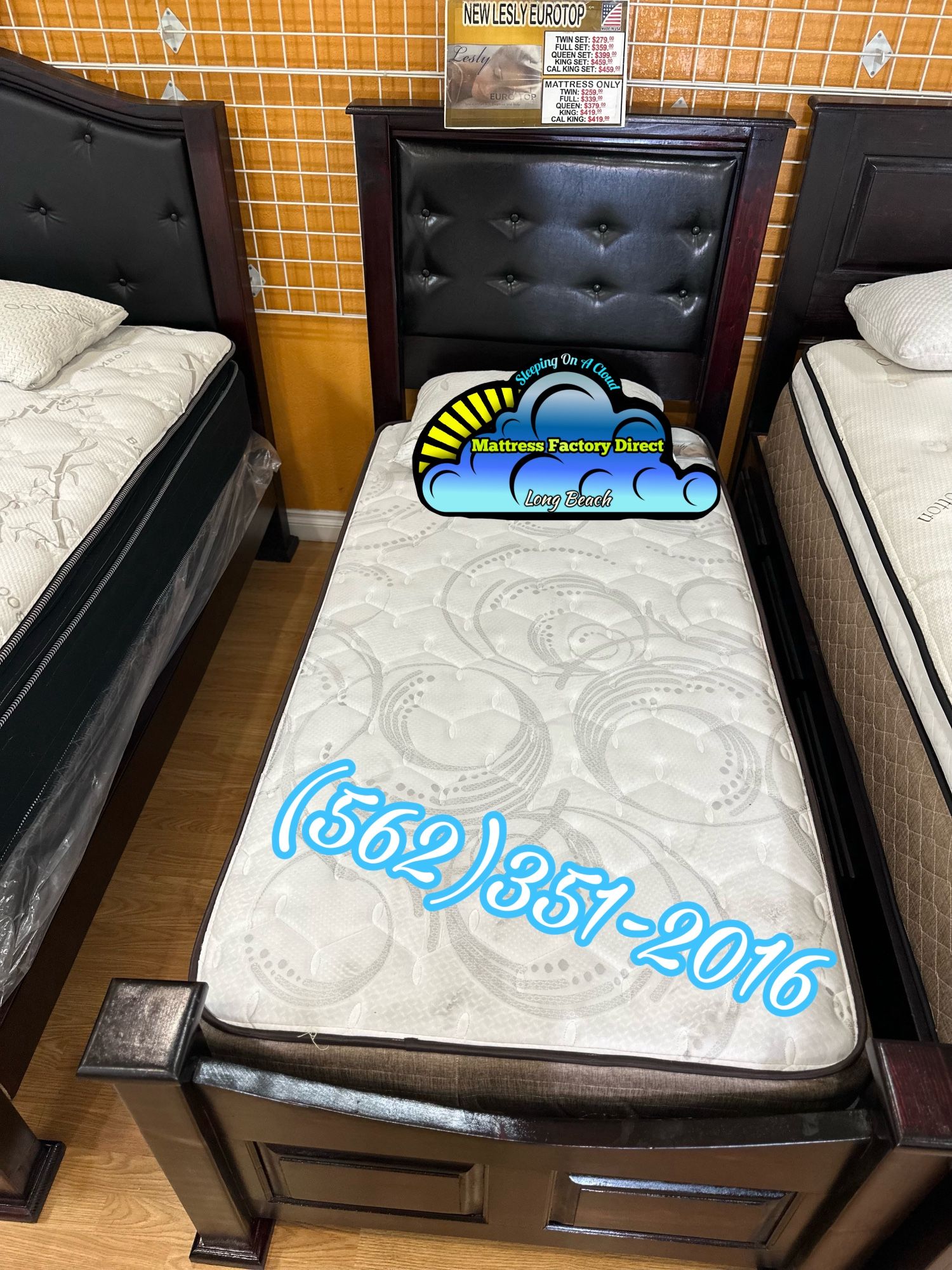Twin Bed Frame Mattress Colchon Nuevo Bonito Wooden 