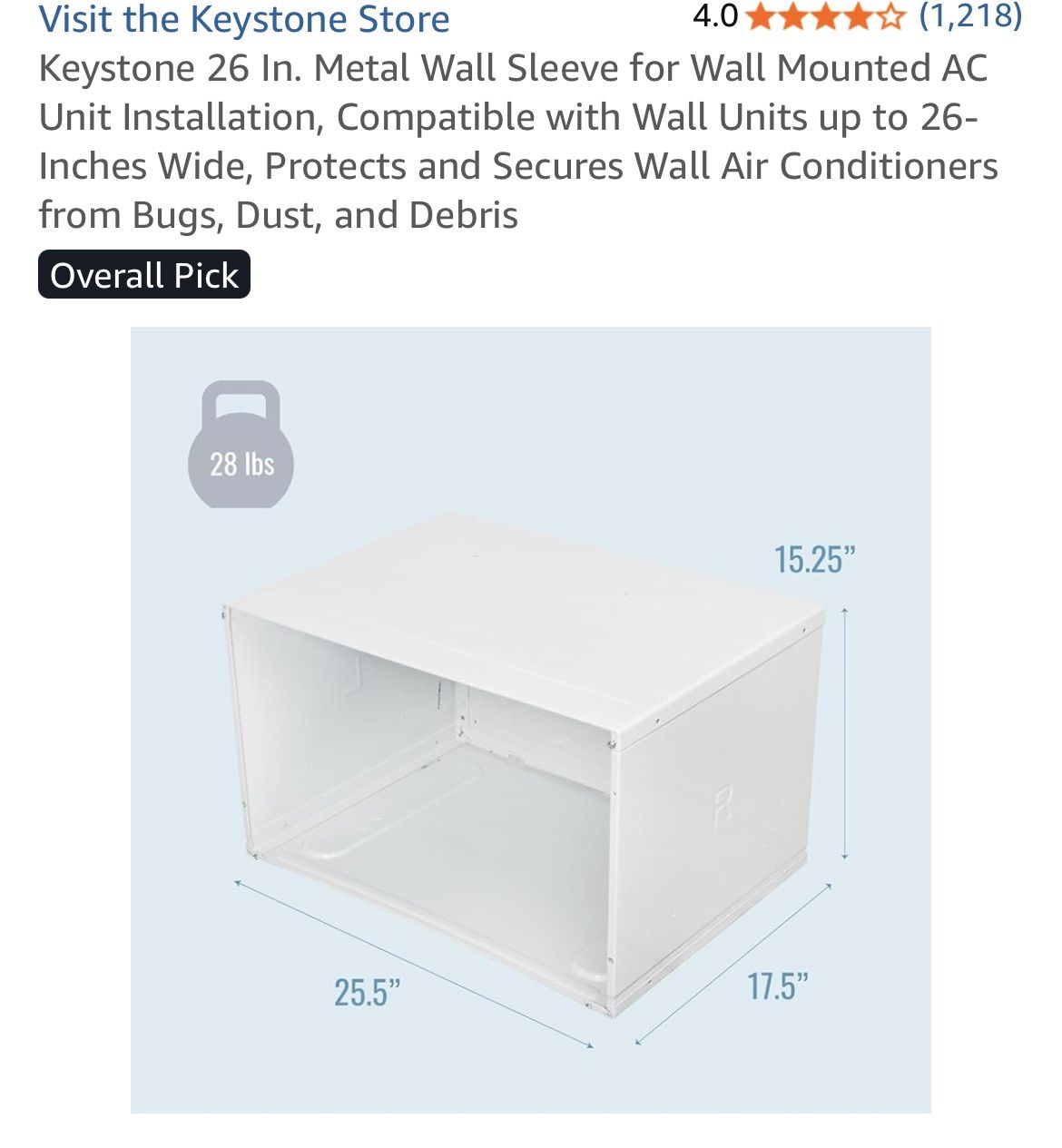 Through Wall Air conditioner sleeve