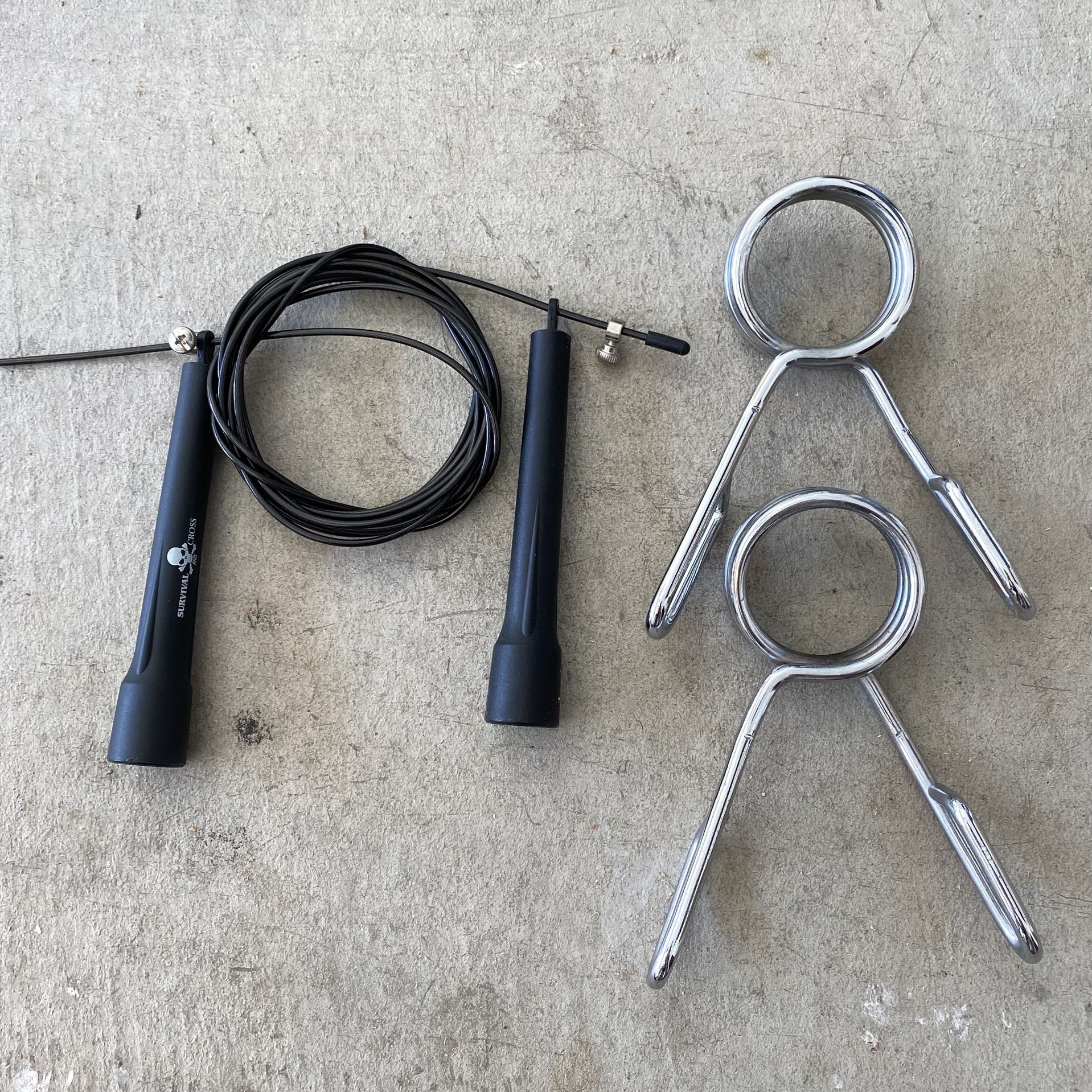 Barbell Dumbbell Clips And Jump Rope